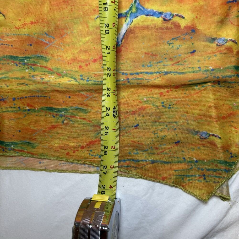 Leoma Lovegrove Tank Top Blouse Shirt Wearable Art Sand Piper Beach Colorful M - Picture 8 of 9